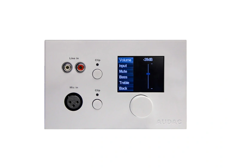 Audac DW 5066 W - All-In-One Wall Panel Controller white for 